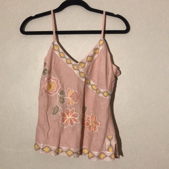 Pink Embroidered Tank Top - Picture 4 of 6